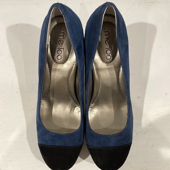 Navy and Black Suede heels - Picture 4 of 5